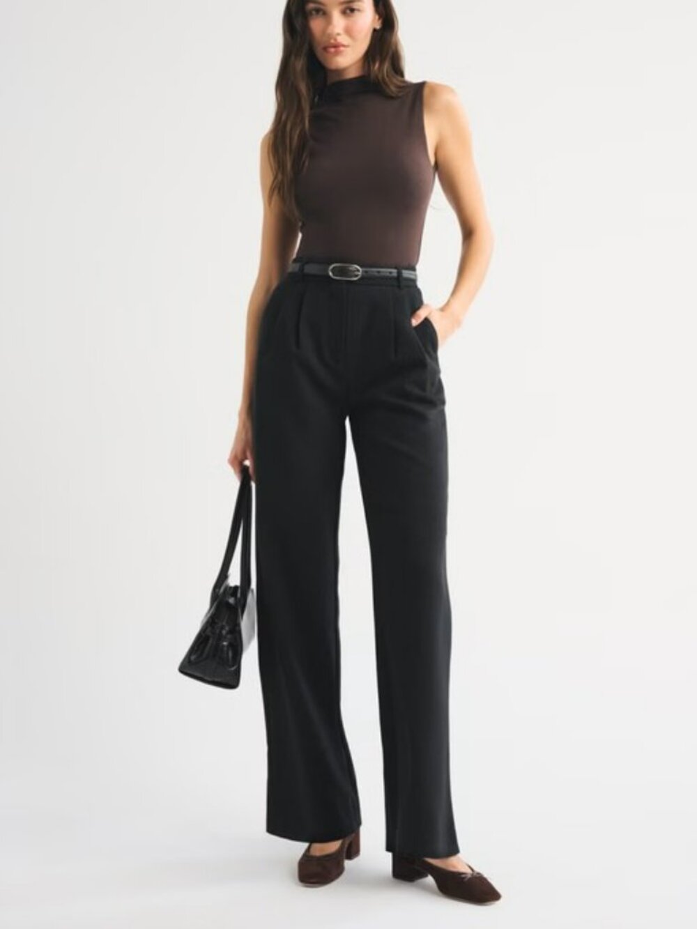 Abercrombie & Fitch Sloane Tailored Wide Leg Pant XS Long